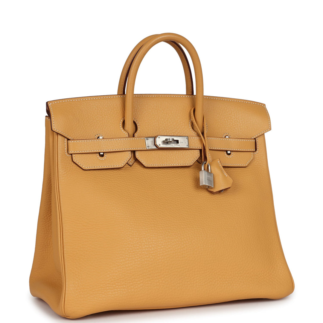 Hermes Birkin HAC 32 Natural Sable Fjord Brushed Palladium Hardware