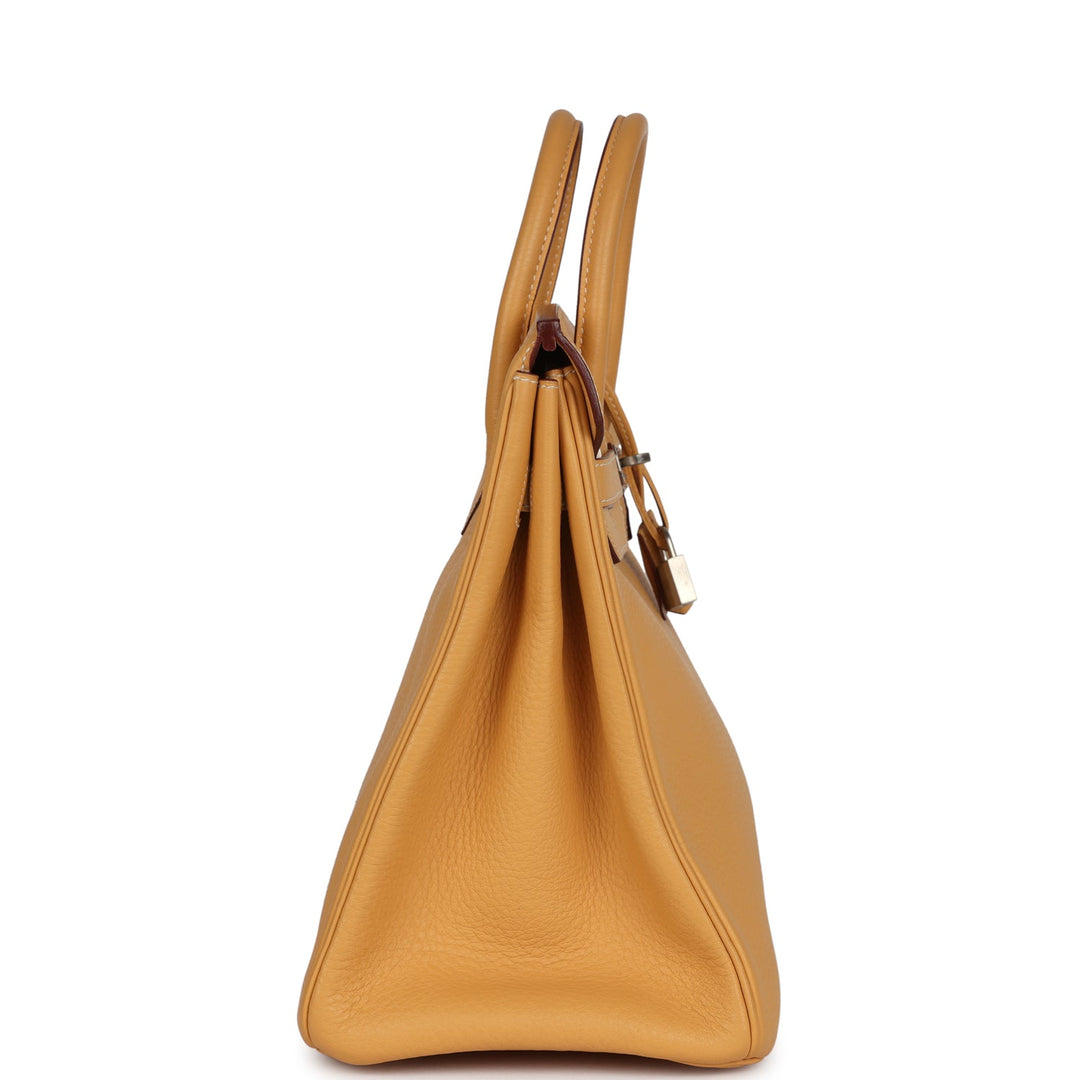 Hermes Birkin HAC 32 Natural Sable Fjord Brushed Palladium Hardware