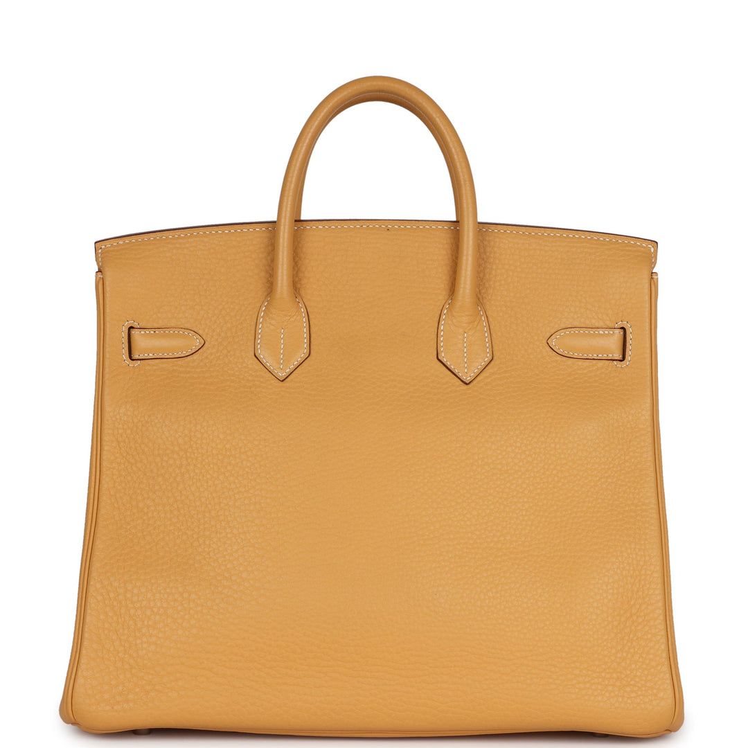 Hermes Birkin HAC 32 Natural Sable Fjord Brushed Palladium Hardware