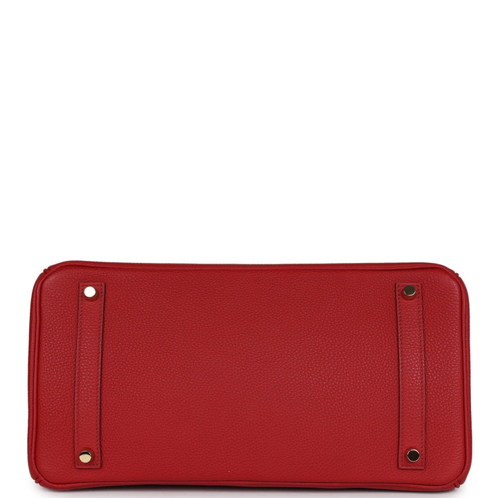 Hermes Birkin 35 Rouge Garance Togo Gold Hardware