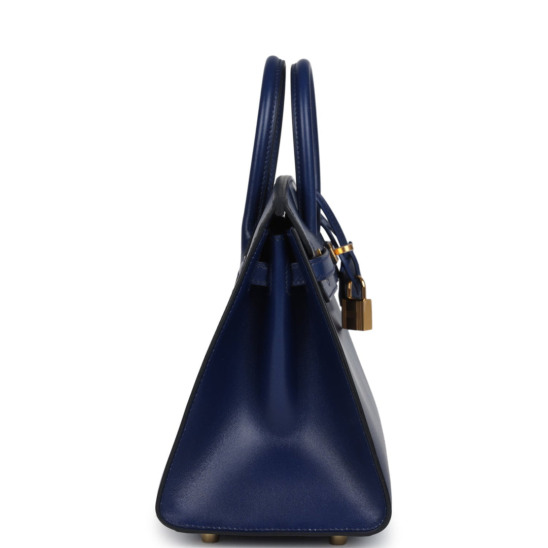 Hermes Birkin Sellier 25 Bleu Saphir Box Gold Hardware