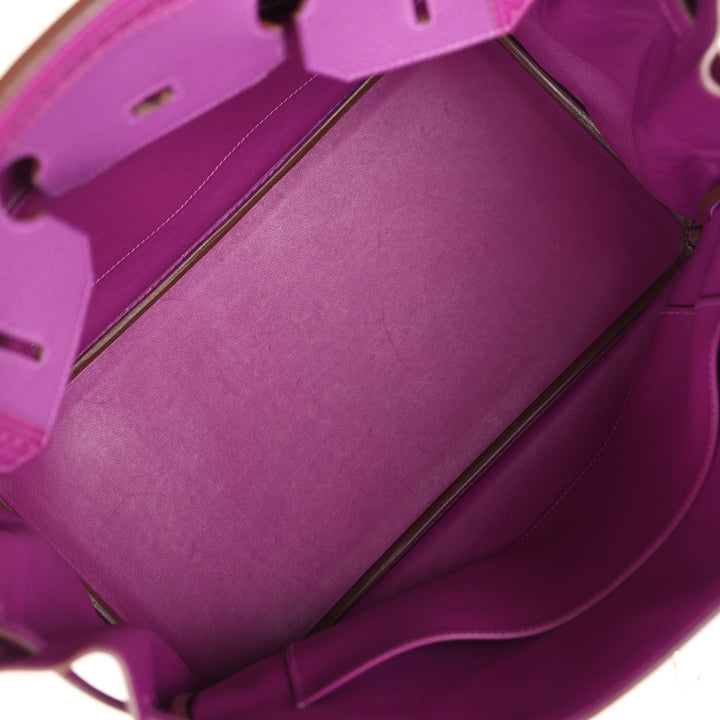 Hermes Birkin 35 Ghillies Anemone Togo and Swift Palladium Hardware