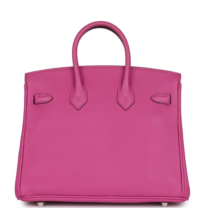 Hermes Birkin 25 Rose Pourpre Togo Palladium Hardware