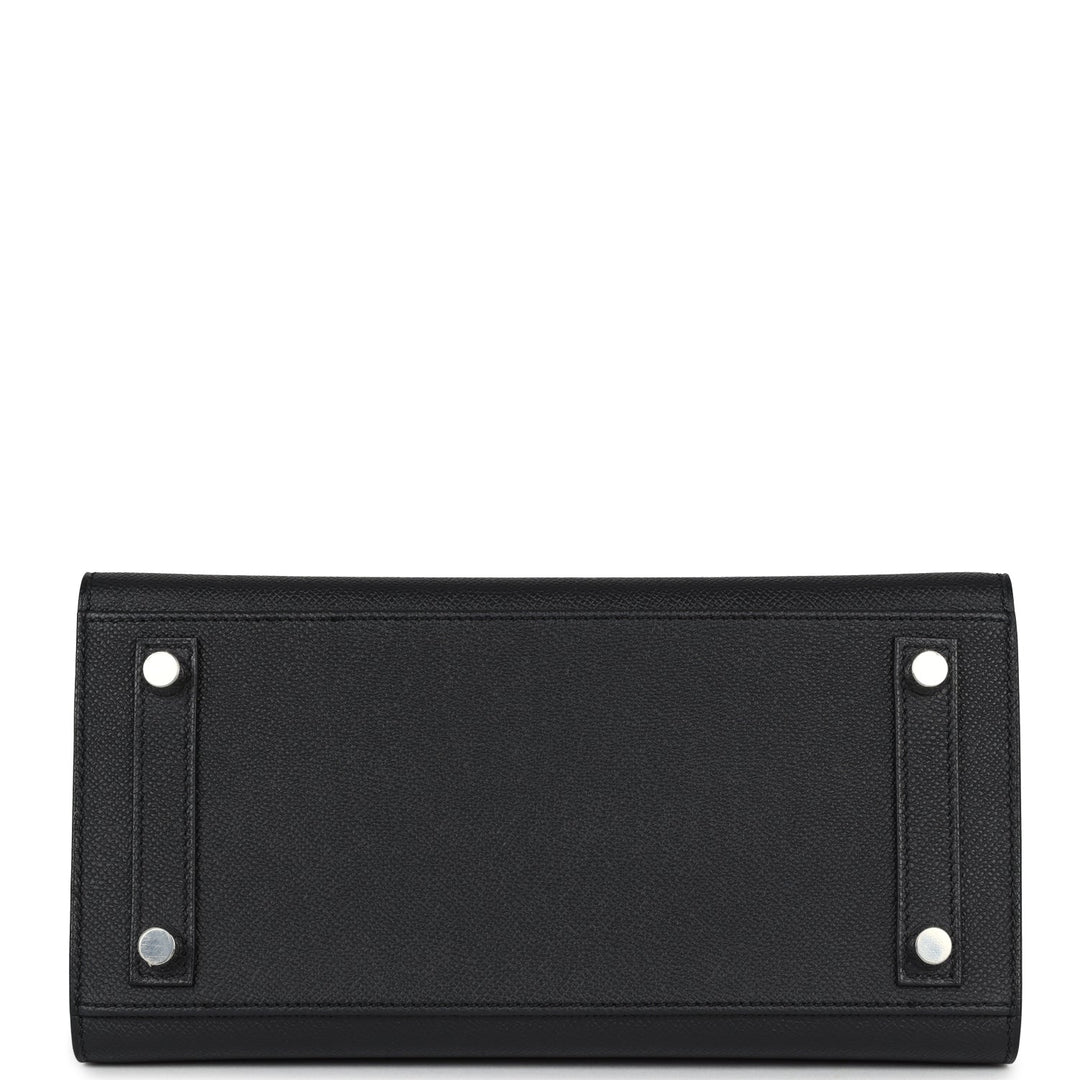Hermes Birkin Sellier 25 Black Epsom Electrum Hardware