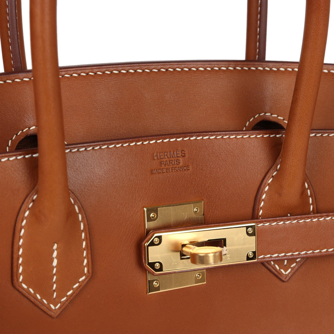 Hermes Birkin 30 Fauve Barenia Gold Hardware