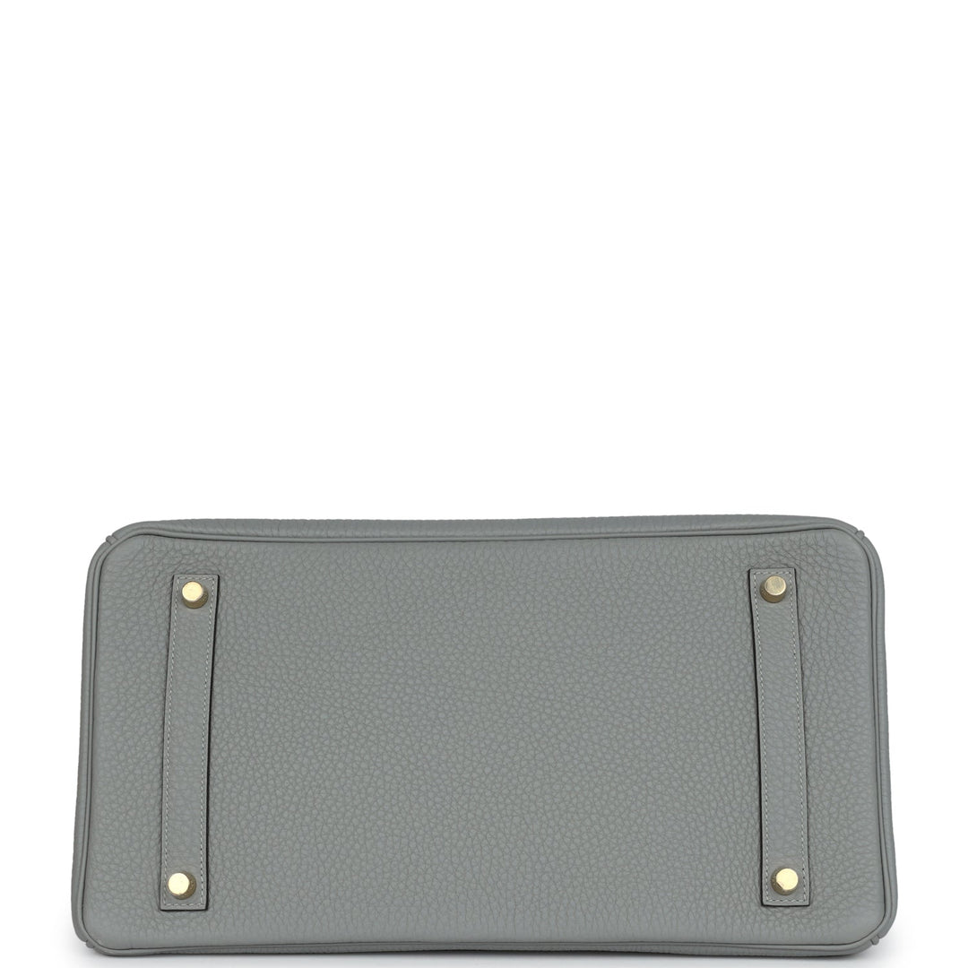 Hermes Birkin 35 Gris Mouette Togo Gold Hardware