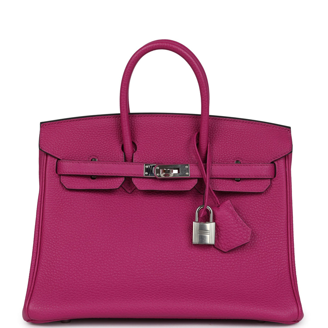 Hermes Birkin 25 Rose Pourpre Togo Palladium Hardware