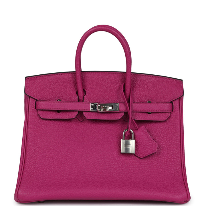 Hermes Birkin 25 Rose Pourpre Togo Palladium Hardware