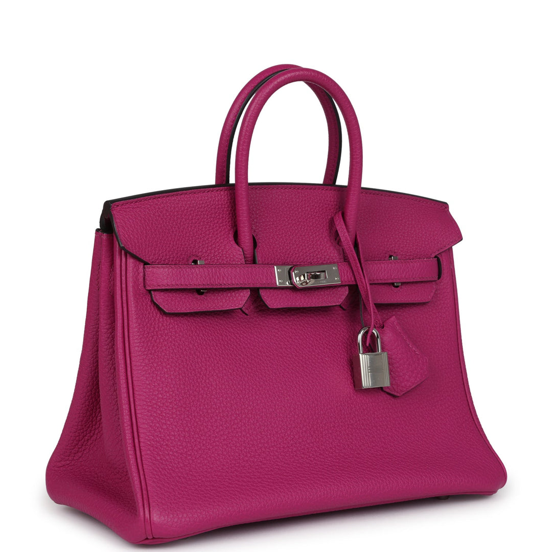 Hermes Birkin 25 Rose Pourpre Togo Palladium Hardware