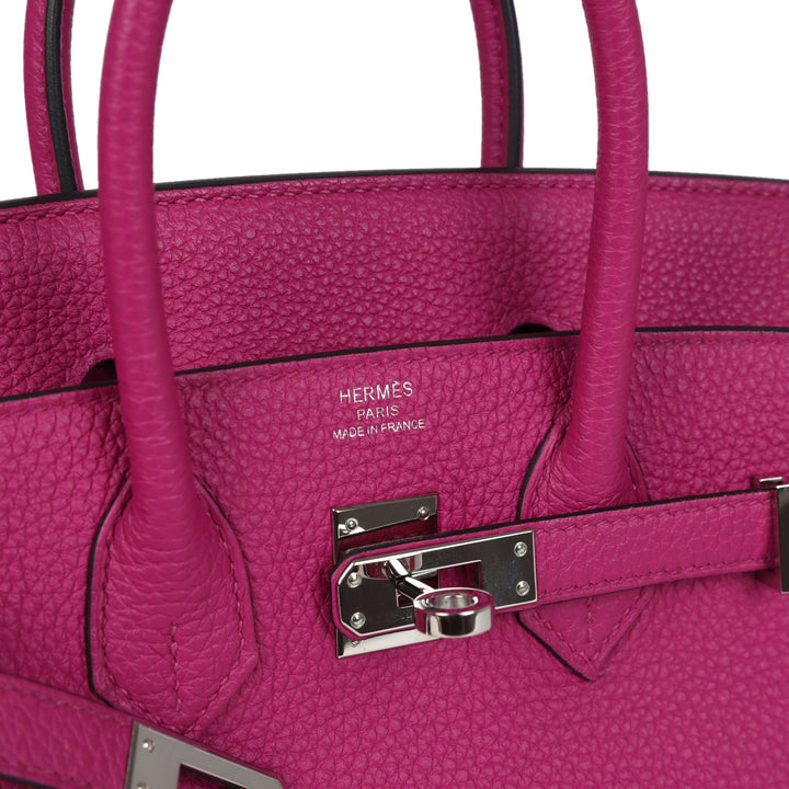 Hermes Birkin 25 Rose Pourpre Togo Palladium Hardware