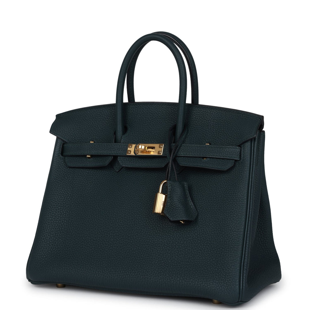 Hermes Birkin 25 Vert Cypress Gold Hardware