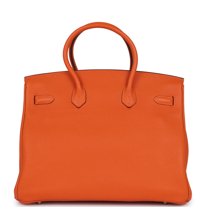 Hermes Birkin 35 Orange Togo Gold Hardware