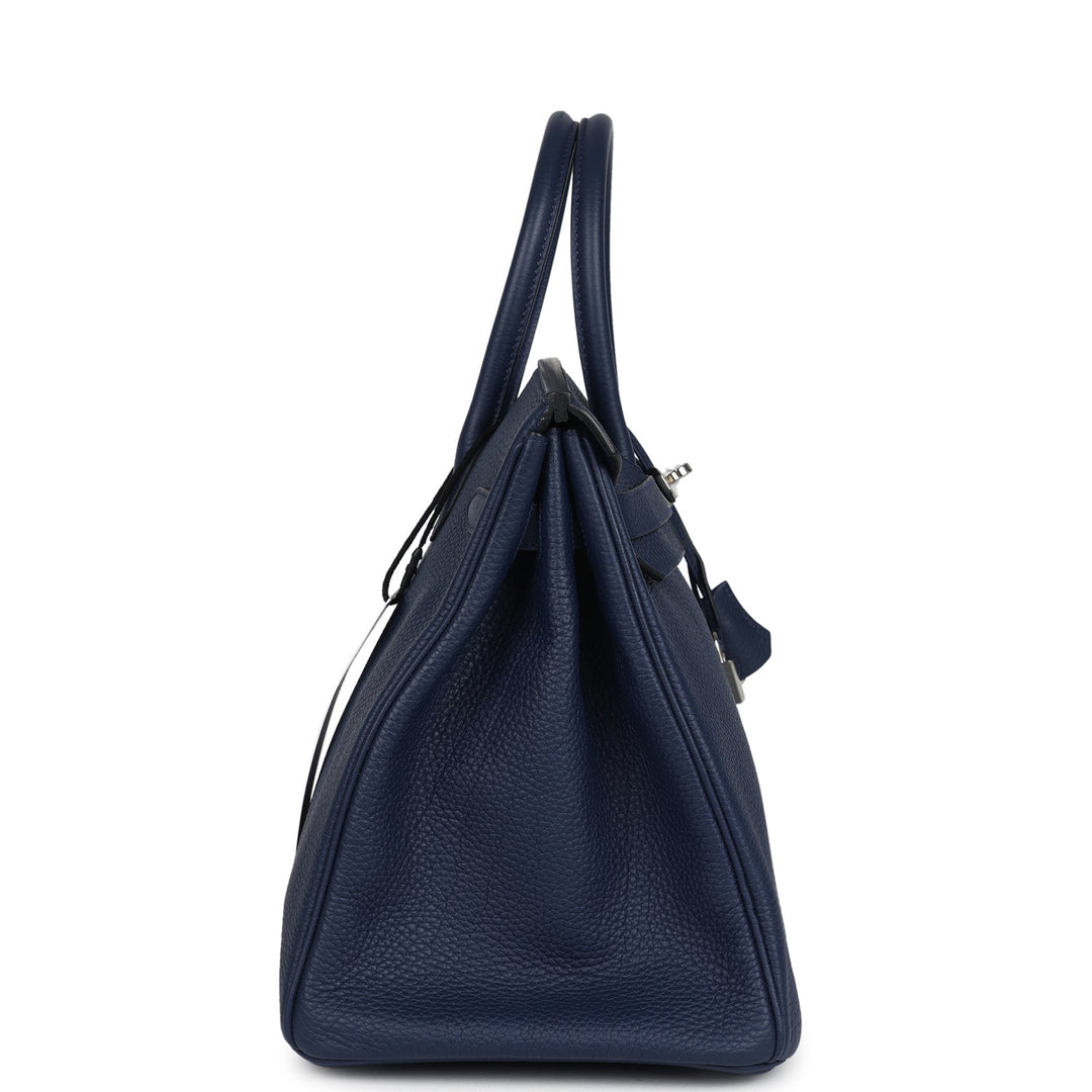 Hermes Birkin 35 Bleu De Malte Verso Togo Palladium Hardware