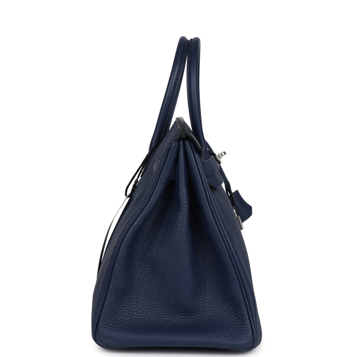 Hermes Birkin 35 Bleu De Malte Verso Togo Palladium Hardware