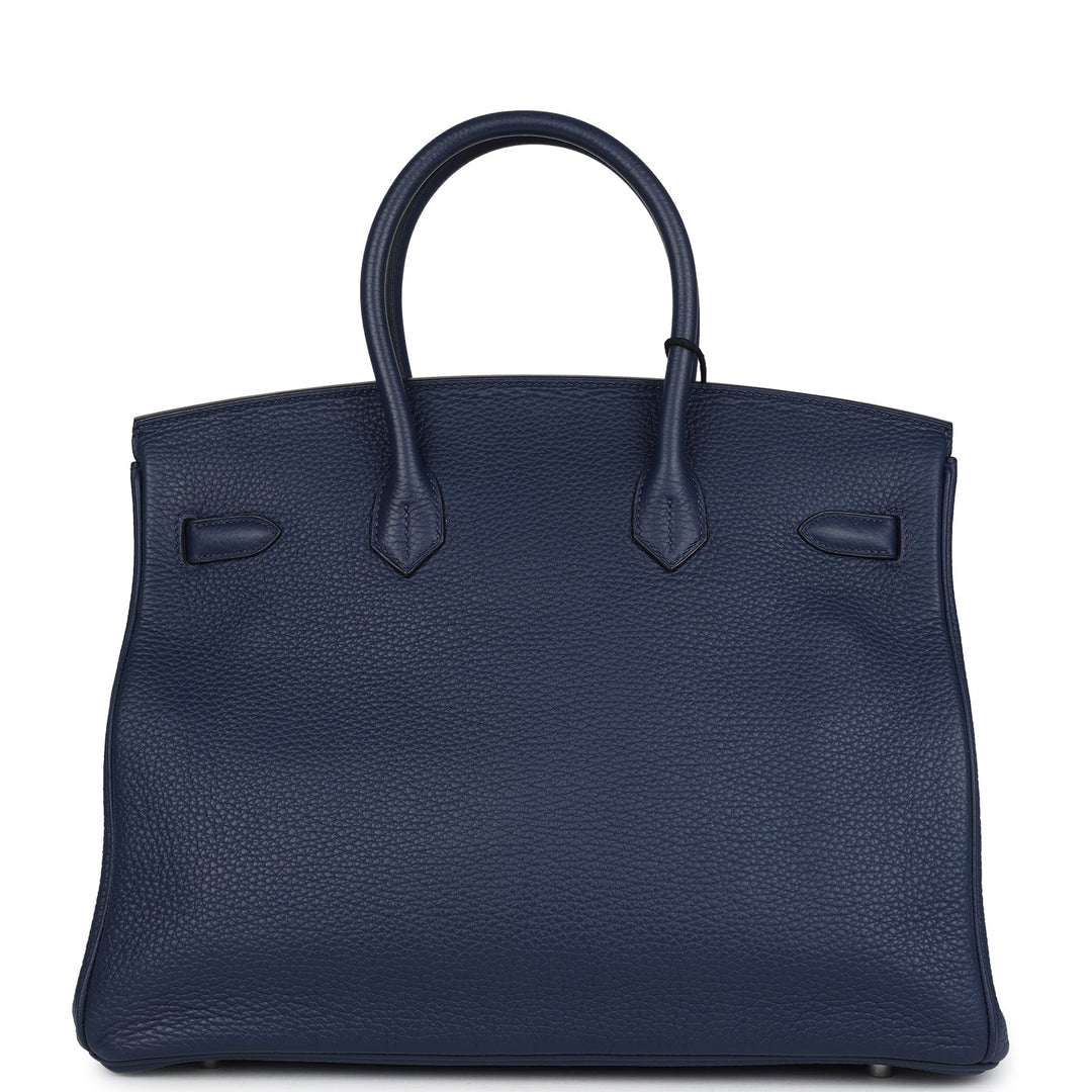 Hermes Birkin 35 Bleu De Malte Verso Togo Palladium Hardware