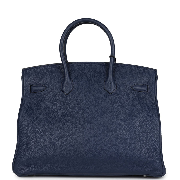 Hermes Birkin 35 Bleu De Malte Verso Togo Palladium Hardware