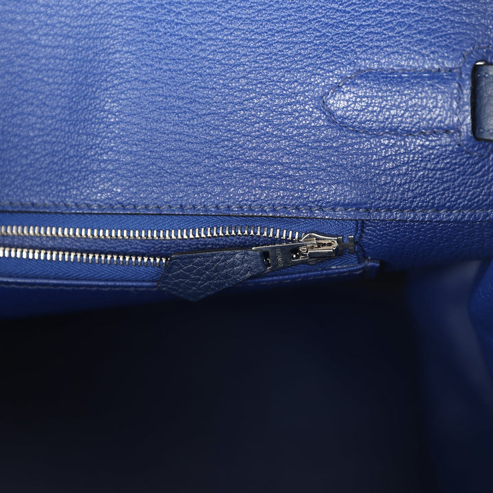 Hermes Birkin 35 Bleu De Malte Verso Togo Palladium Hardware