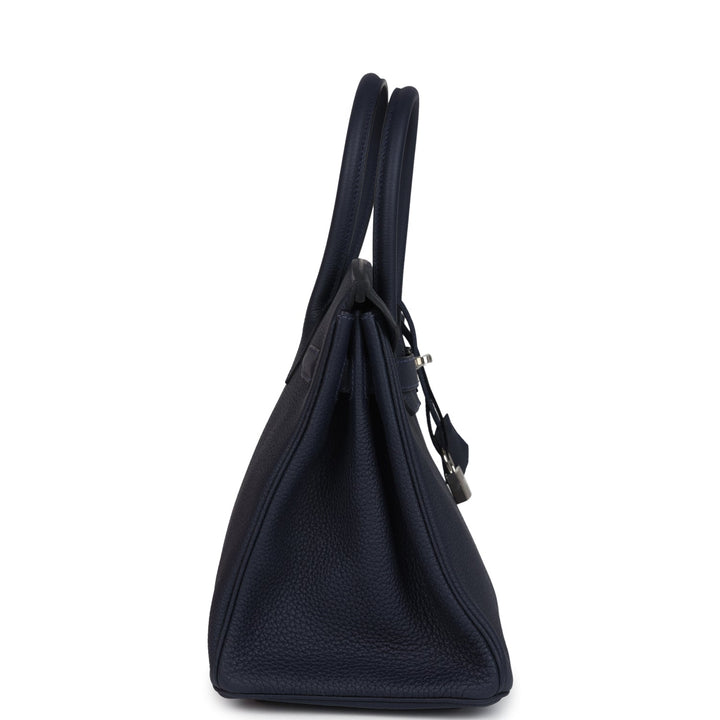 Hermes Birkin 30 Bleu Nuit Togo Palladium Hardware