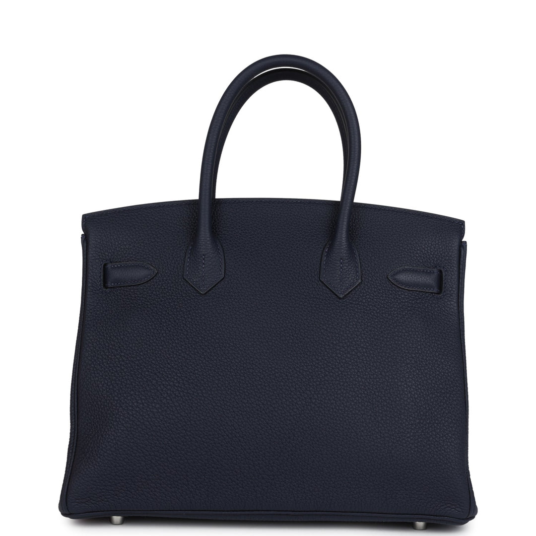Hermes Birkin 30 Bleu Nuit Togo Palladium Hardware
