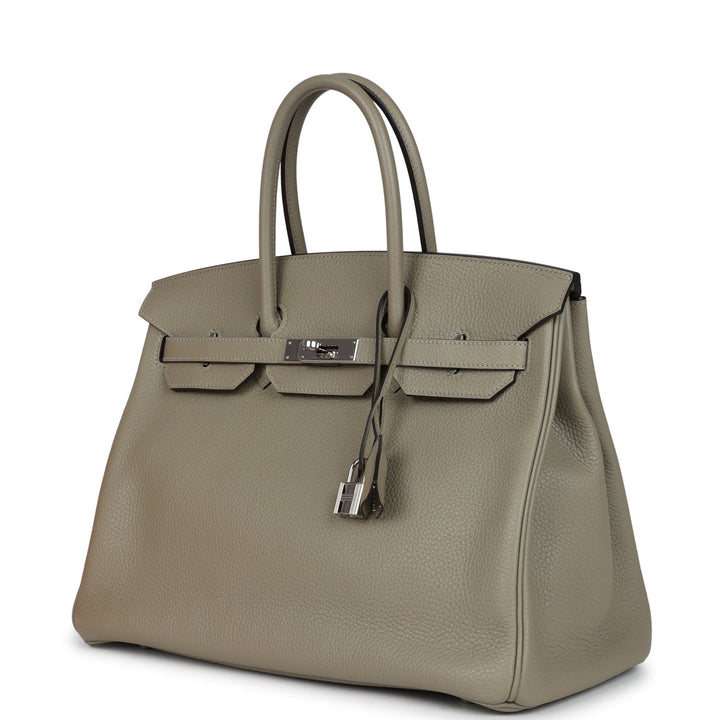 Hermes Birkin 35 Sauge Togo Palladium Hardware