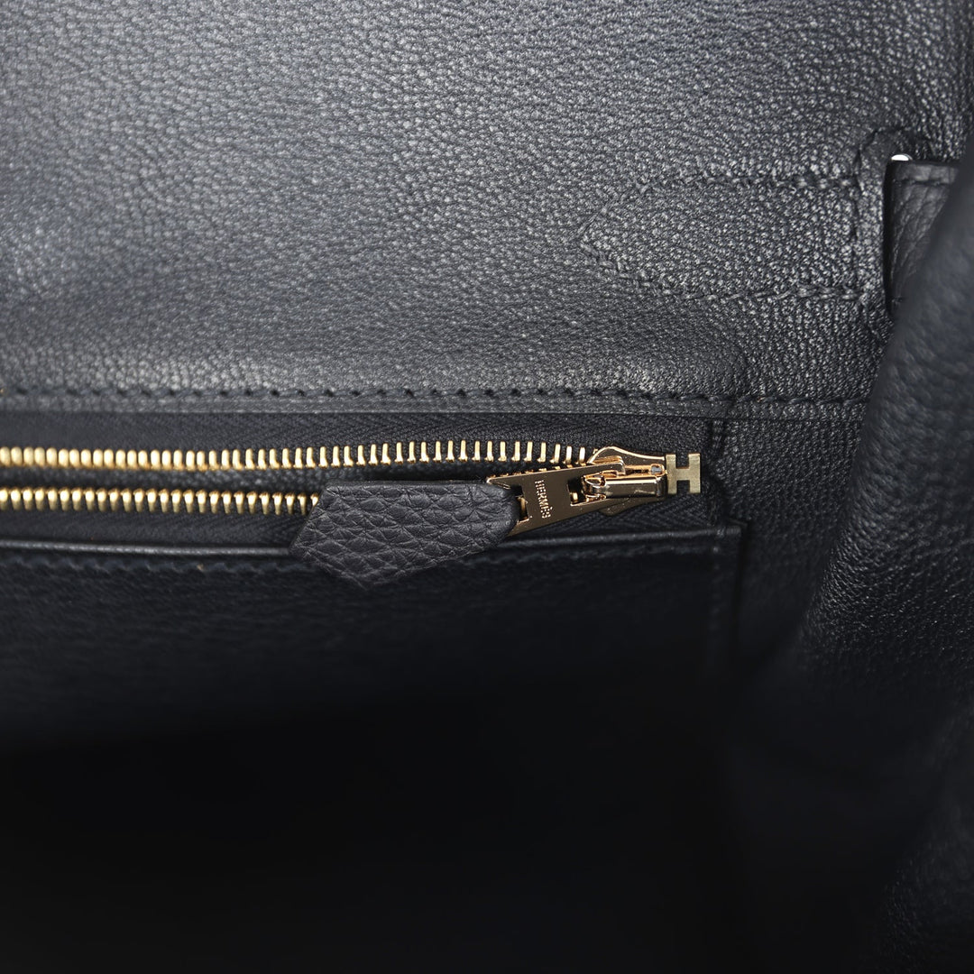 Hermes Birkin 30 Black Togo Gold Hardware