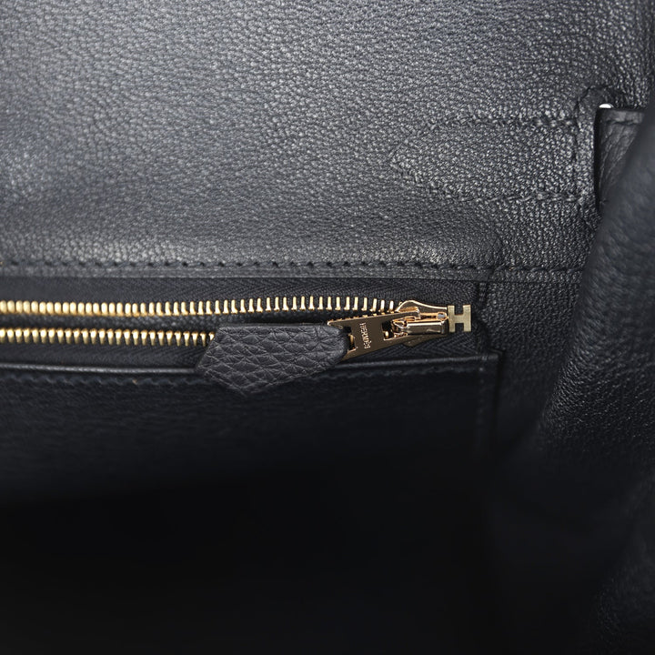 Hermes Birkin 30 Black Togo Gold Hardware