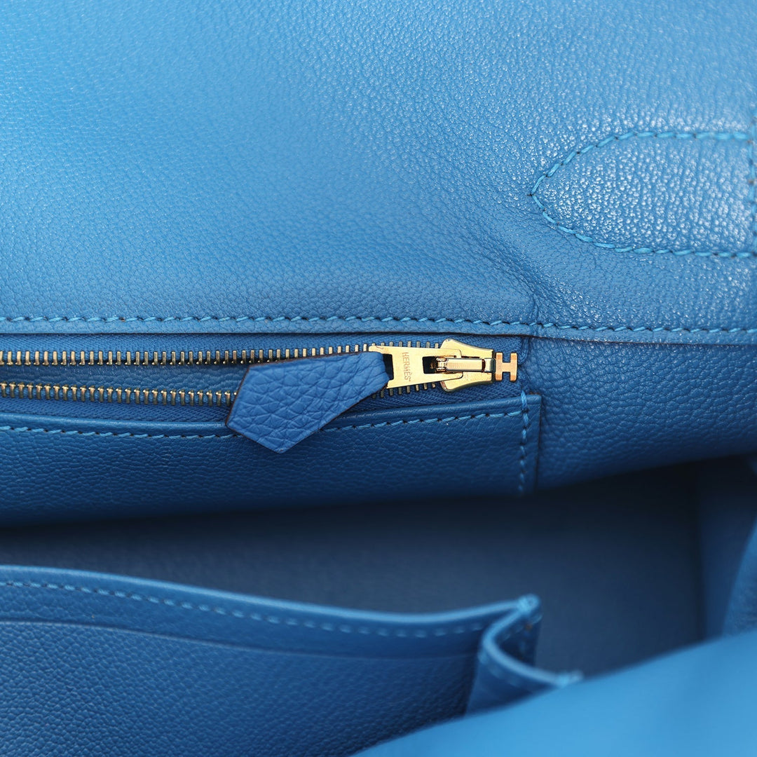 Hermes Shoulder Birkin 42 JPG Mykonos Clemence Gold Hardware