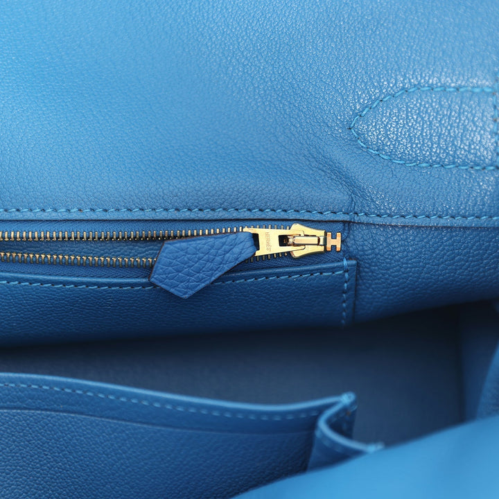 Hermes Shoulder Birkin 42 JPG Mykonos Clemence Gold Hardware