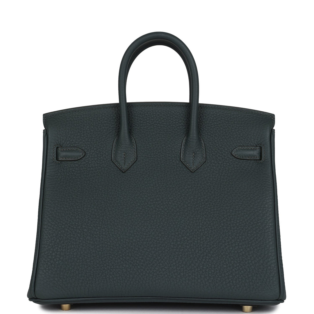 Hermes Birkin 25 Vert Mangrove Togo Permabrass Hardware