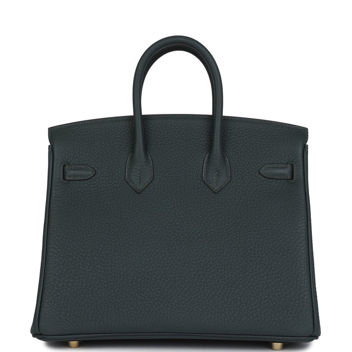 Hermes Birkin 25 Vert Mangrove Togo Permabrass Hardware