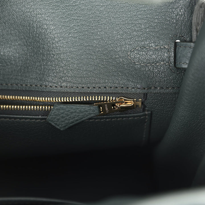 Hermes Birkin 25 Vert Mangrove Togo Permabrass Hardware