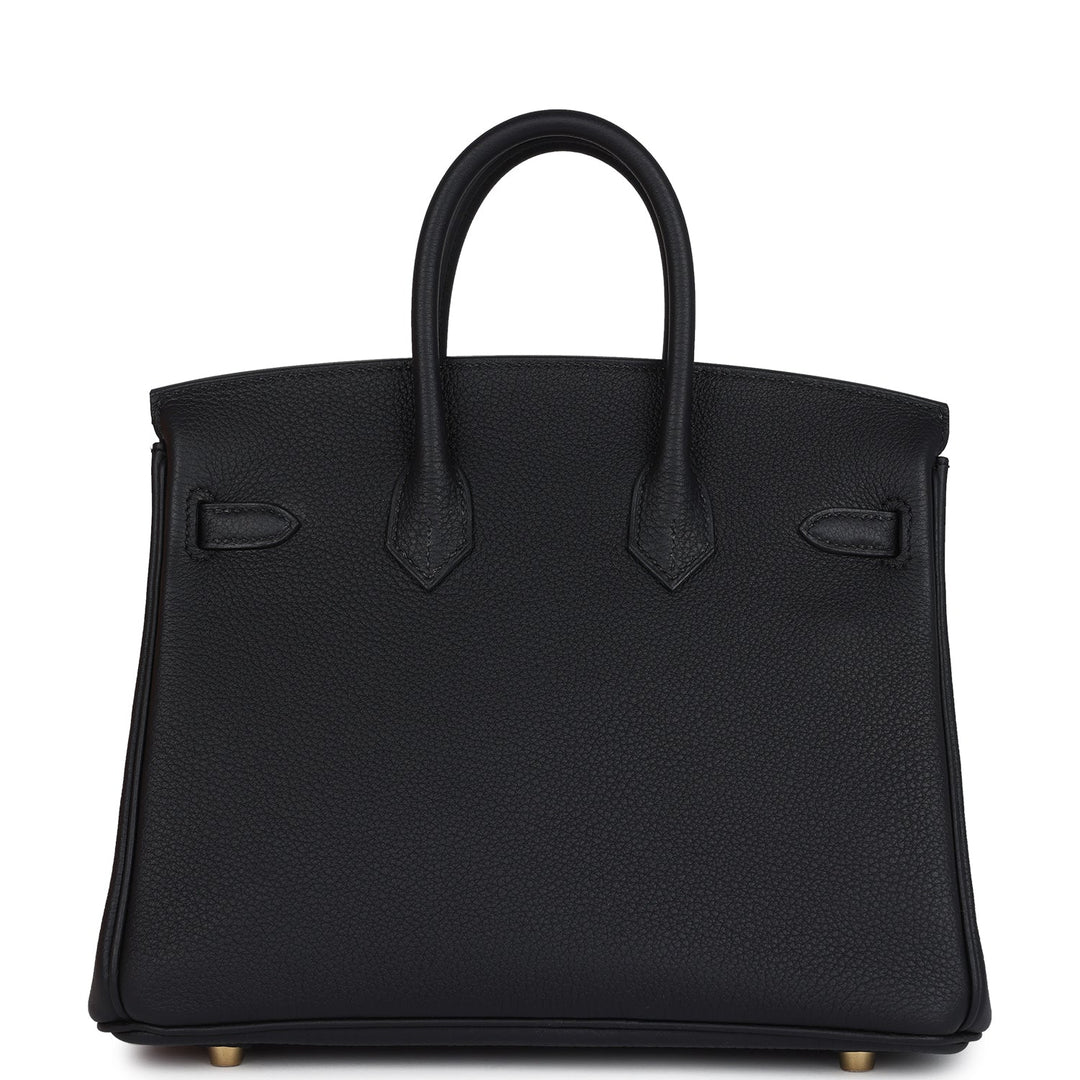 Hermes Birkin 25 Black Togo Gold Hardware