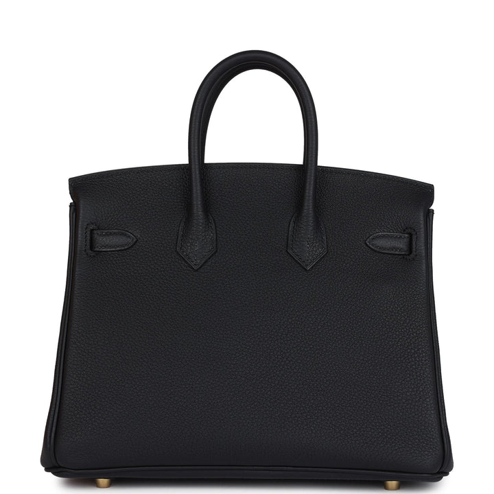 Hermes Birkin 25 Black Togo Gold Hardware