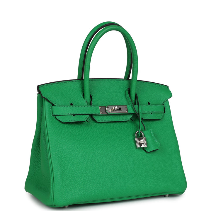 Hermes Birkin 30 Bambou Clemence Palladium Hardware