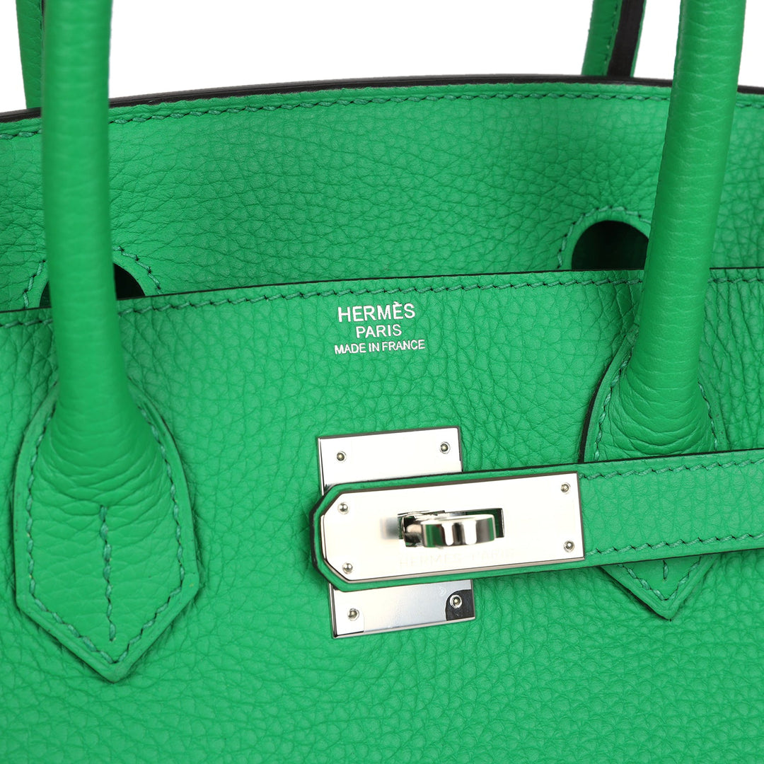 Hermes Birkin 30 Bambou Clemence Palladium Hardware