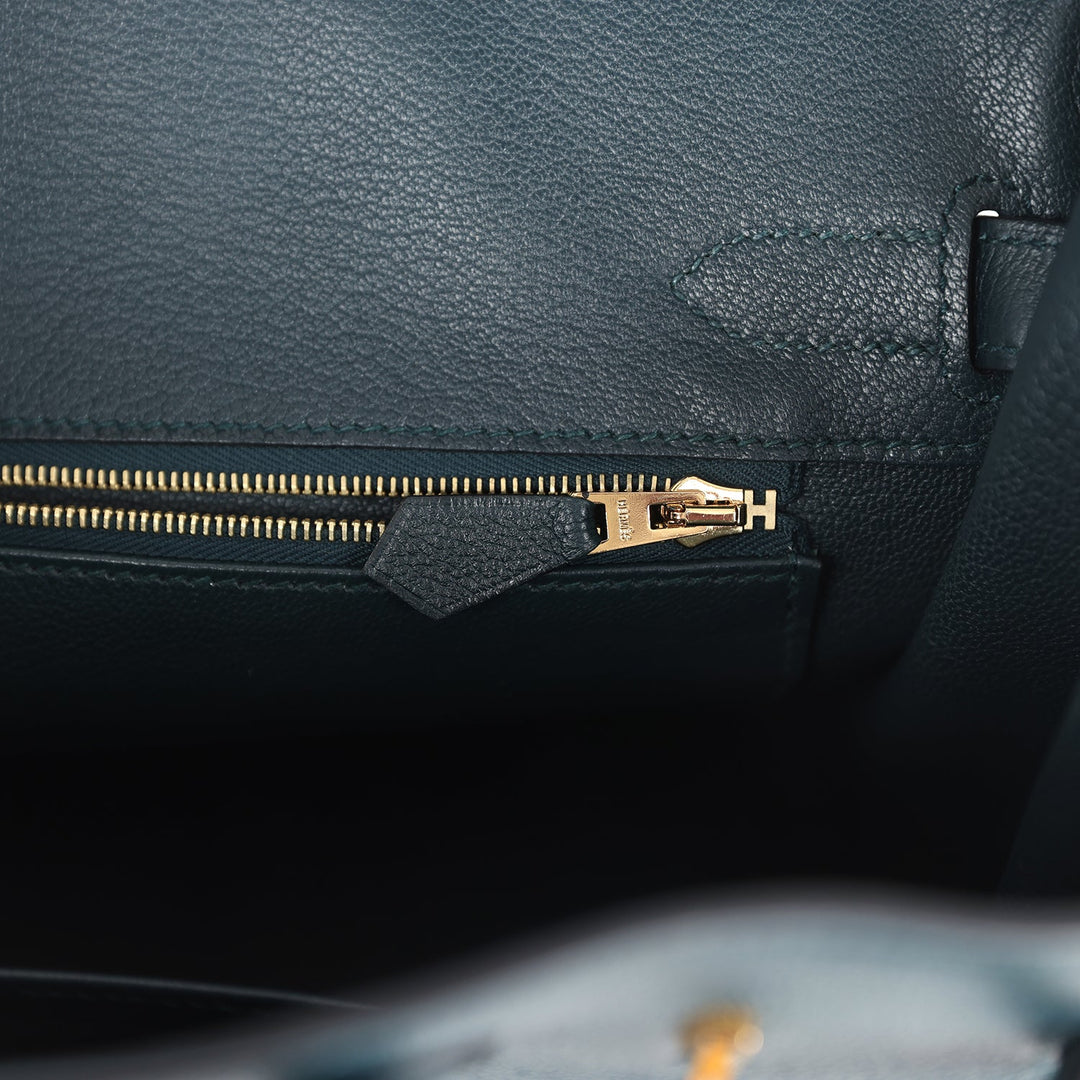 Hermes Birkin 30 Vert Cypres Taurillon Novillo Gold Hardware