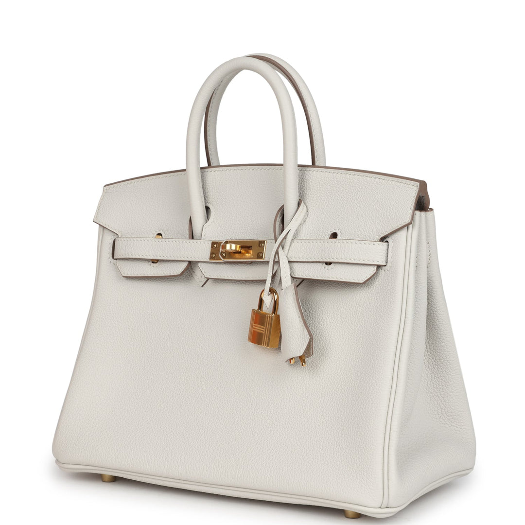 Hermes Birkin 25 Gris Pale Togo Gold Hardware