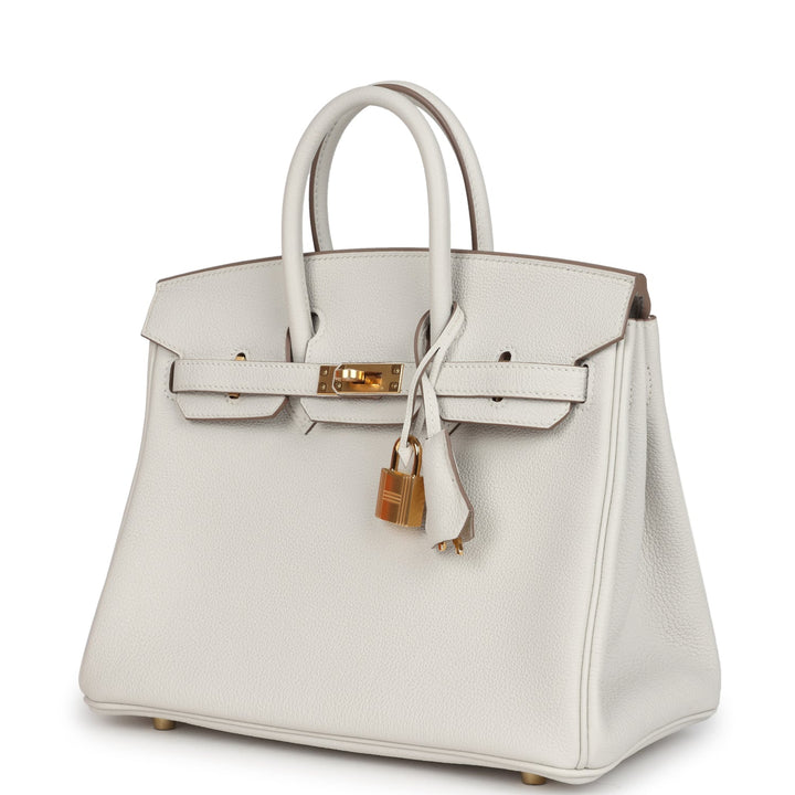 Hermes Birkin 25 Gris Pale Togo Gold Hardware