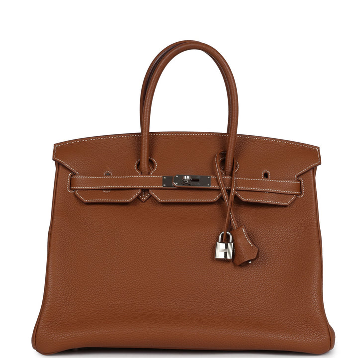 Hermes Birkin 35 Gold Togo Palladium Hardware