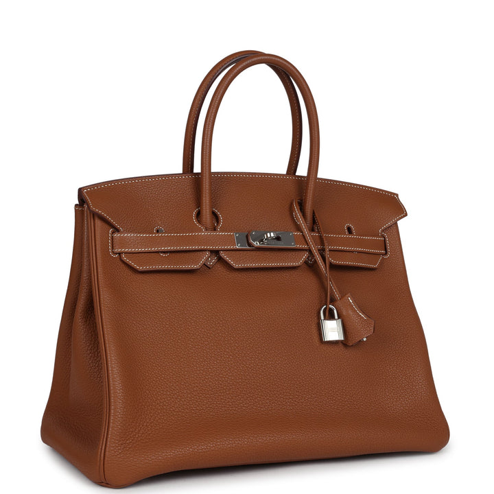Hermes Birkin 35 Gold Togo Palladium Hardware