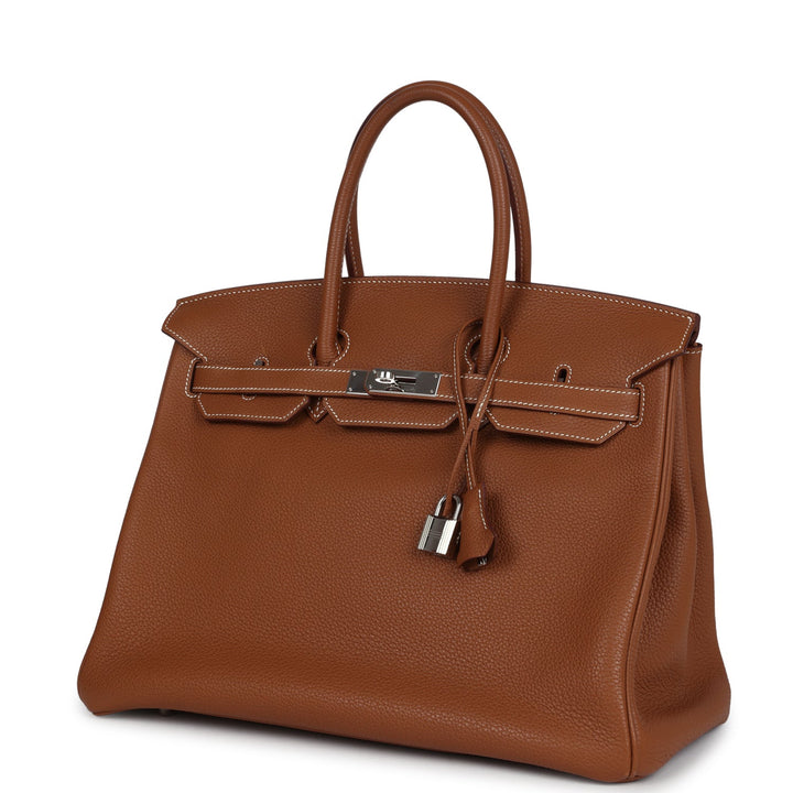 Hermes Birkin 35 Gold Togo Palladium Hardware