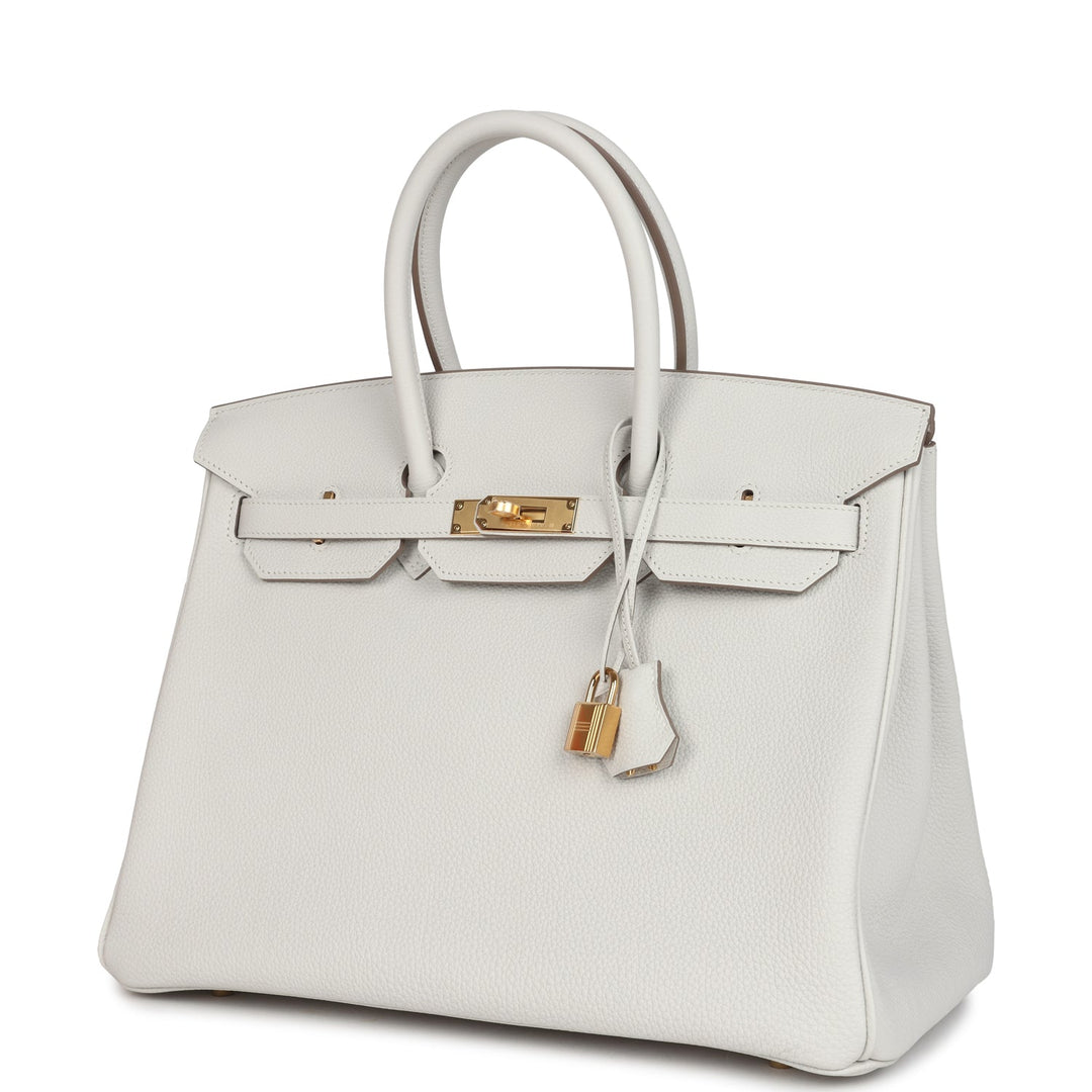 Hermes Birkin 35 Gris Pale Togo Gold Hardware