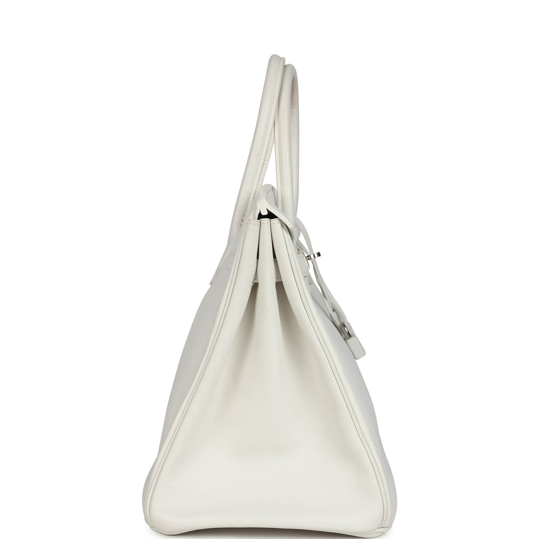 Hermes Birkin 35 White Swift Palladium Hardware