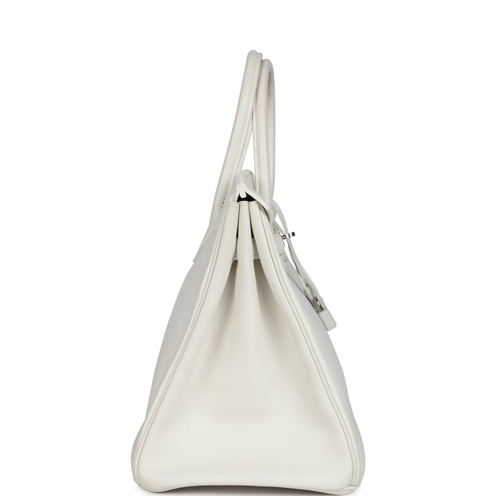 Hermes Birkin 35 White Swift Palladium Hardware