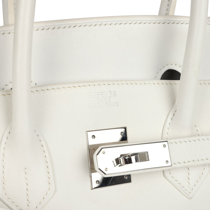 Hermes Birkin 35 White Swift Palladium Hardware