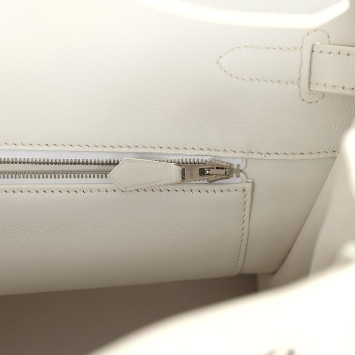 Hermes Birkin 35 White Swift Palladium Hardware