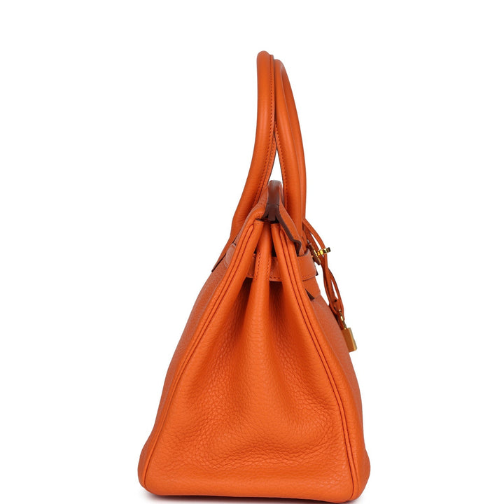 Hermes Birkin 30 Orange Togo Gold Hardware