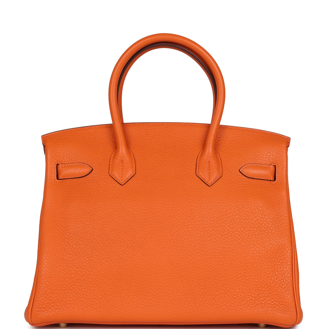 Hermes Birkin 30 Orange Togo Gold Hardware