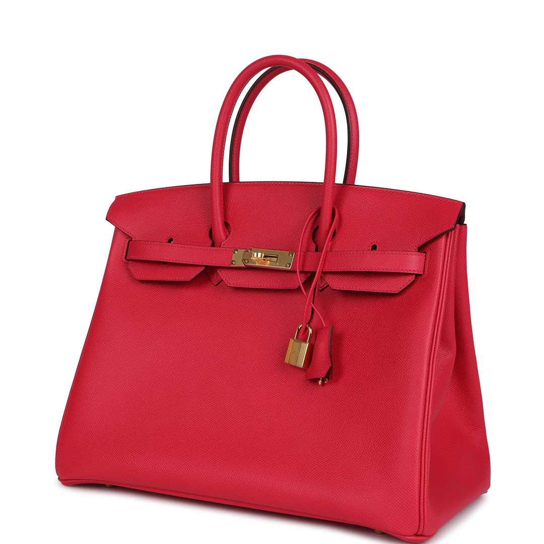 Hermes Birkin 35 Rose Extreme Epsom Gold Hardware