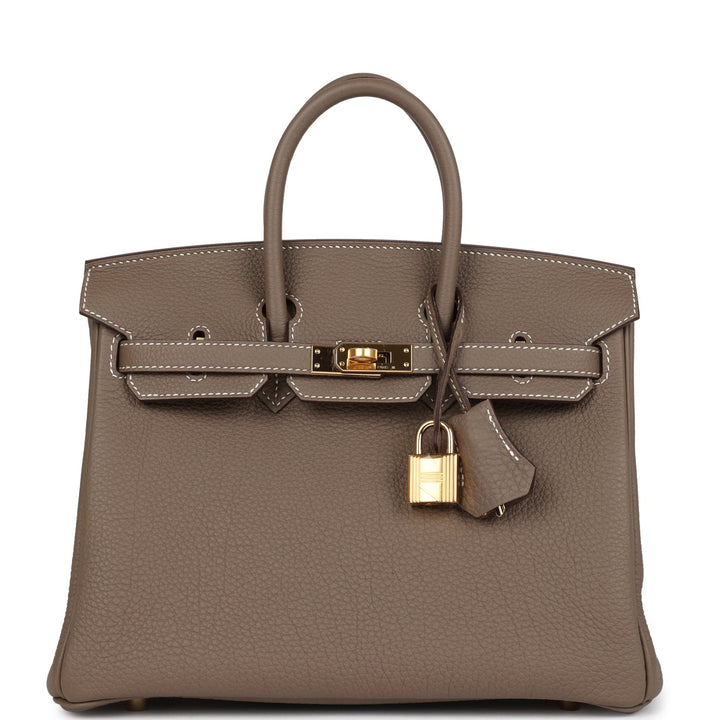 Hermes Birkin 25 Etoupe Togo Gold Hardware